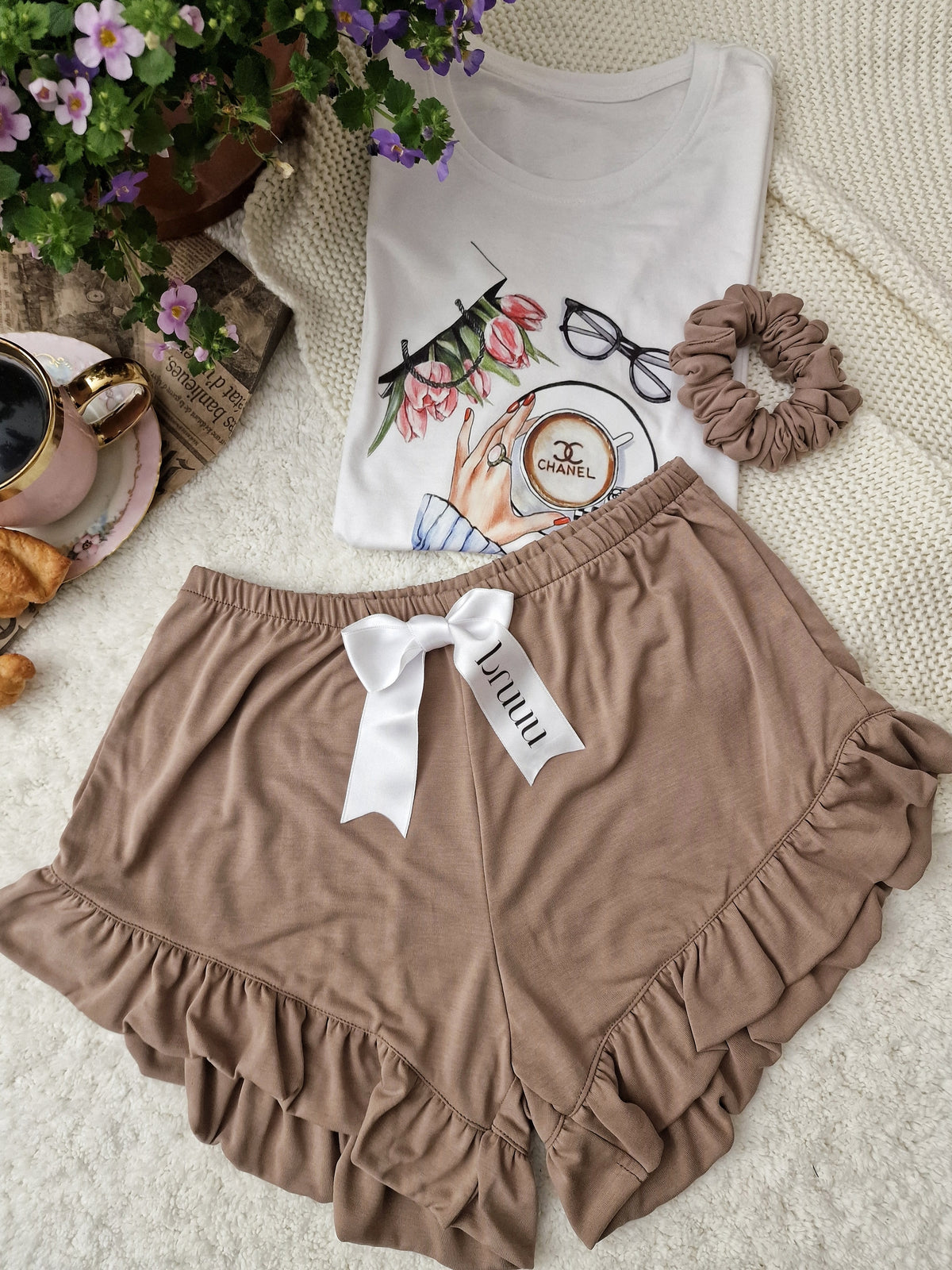 Brown Coffee set s gumičkou