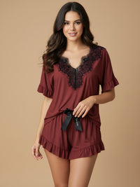 Bordo Bambo short set s gumičkou