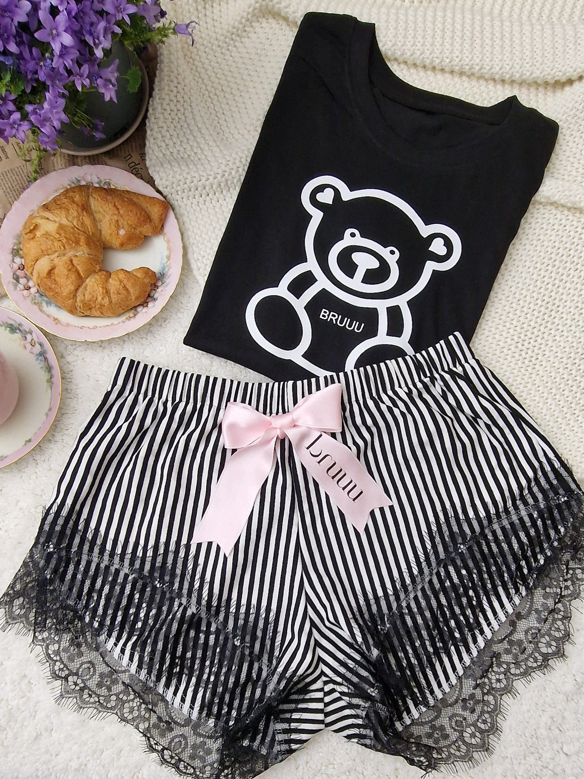 Black & White Teddy set