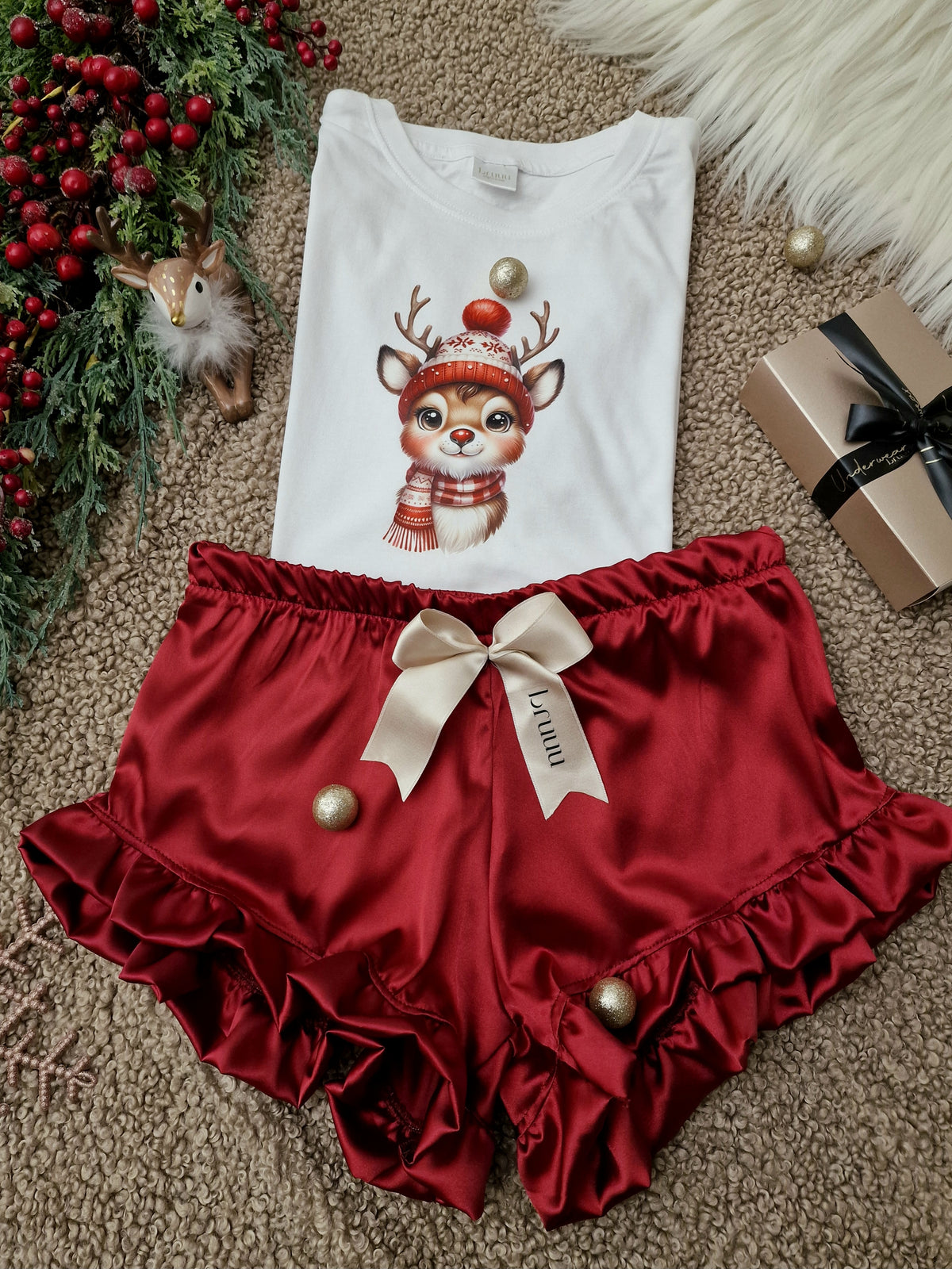 Bordo short sobík set